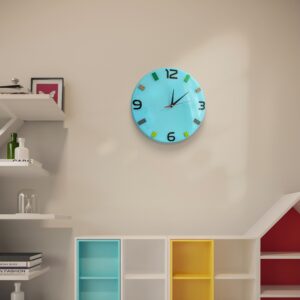 Wyjątkowy Zegar dla Dzieci - Błękitna Radość Kreatywności