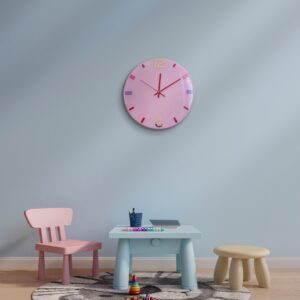Różowy Zegar dla Dzieci - Inspirujący Element Wnętrza
