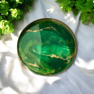 Elegancka Taca Złota z Epoksydową Żywicą - 30 cm