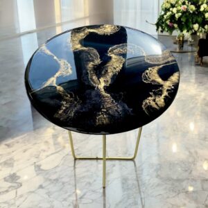 Stylowy Stolik z Żywicy Epoksydowej - Glamour dla Twojego Wnętrza!