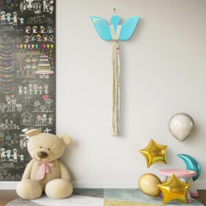 Niebieski Anioł Szczęścia z Żywicy Epoksydowej – Elegancka Dekoracja i Talizman Pozytywnej Energii