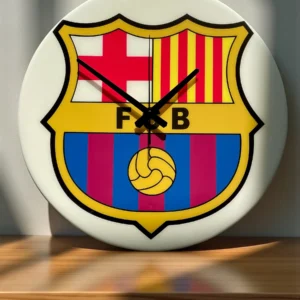 Zegar Ścienny FC Barcelona 45 cm – Ręcznie Wykonany Design Premium