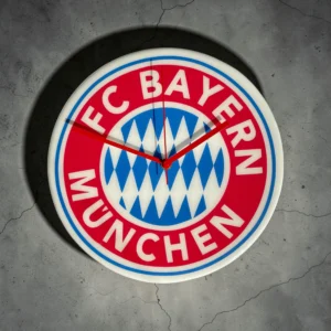 Zegar Ścienny FC Bayern Munchen  30 cm – Ręcznie Wykonany Design Premium (Kopia)